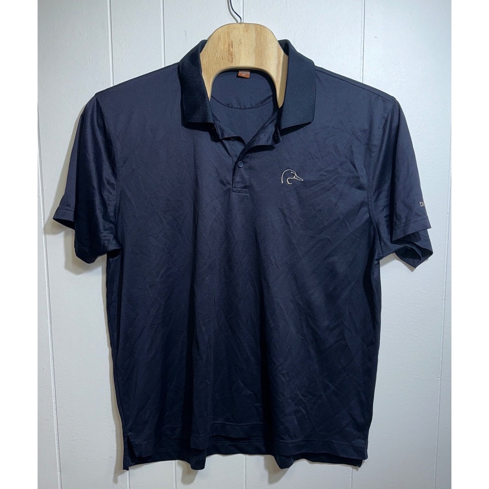 Ducks Unlimited Mens Navy Blue Performance Polo Shirt Embroidered Logo M315 2XL